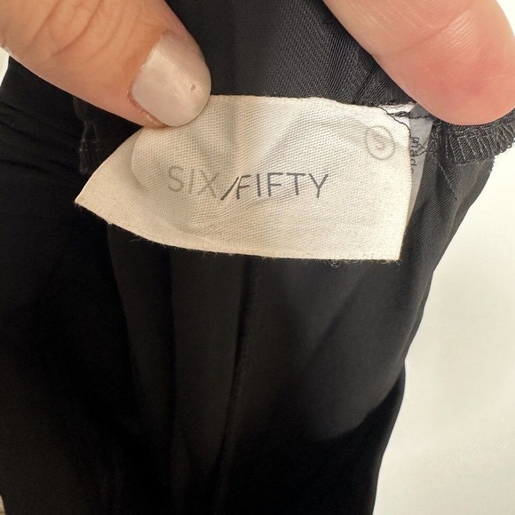 NWT Six/fifty Pleated Ankle Trousers Pants Elastic Waist Womens Black Size Small - Picture 4 of 5